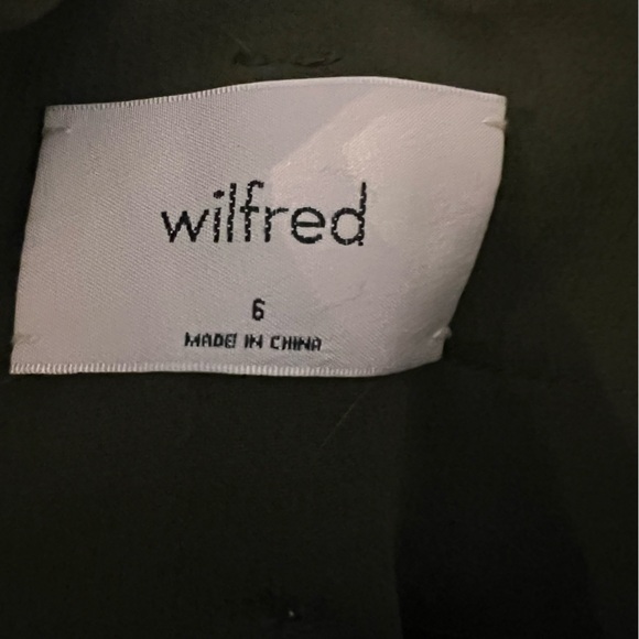 ARITZIA Wilfred Olive Green High-Waisted Wide Leg Belted Pants - Picture 8 of 14